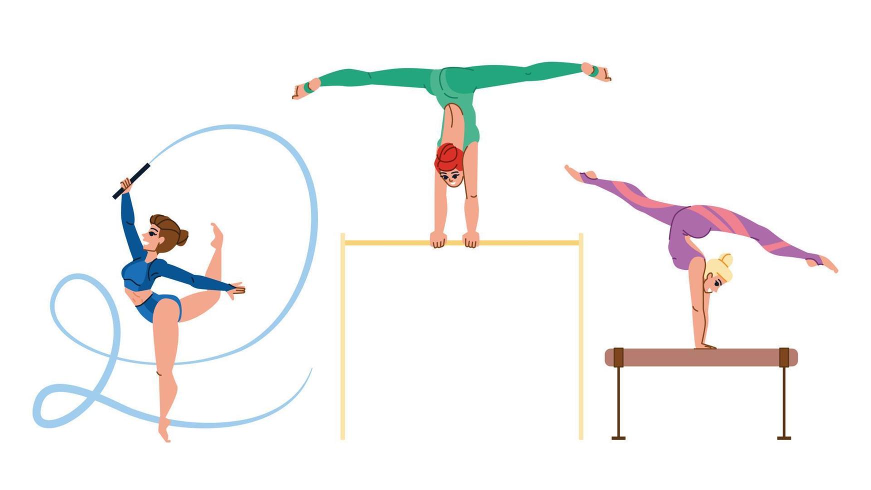 gymnastics girl vector