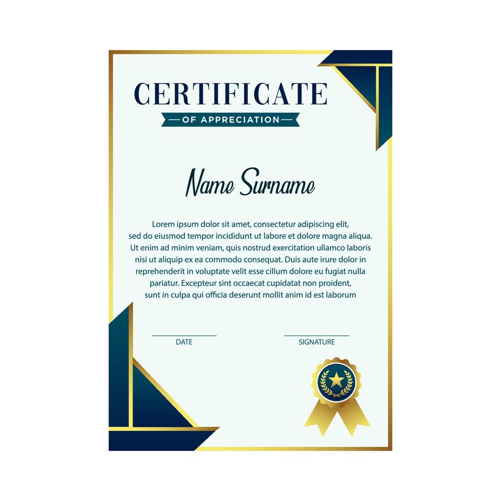 certificado vector diseño plantillas aislado en blanco antecedentes