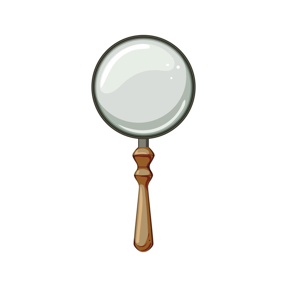 optical magnifying glass cartoon vector illustration