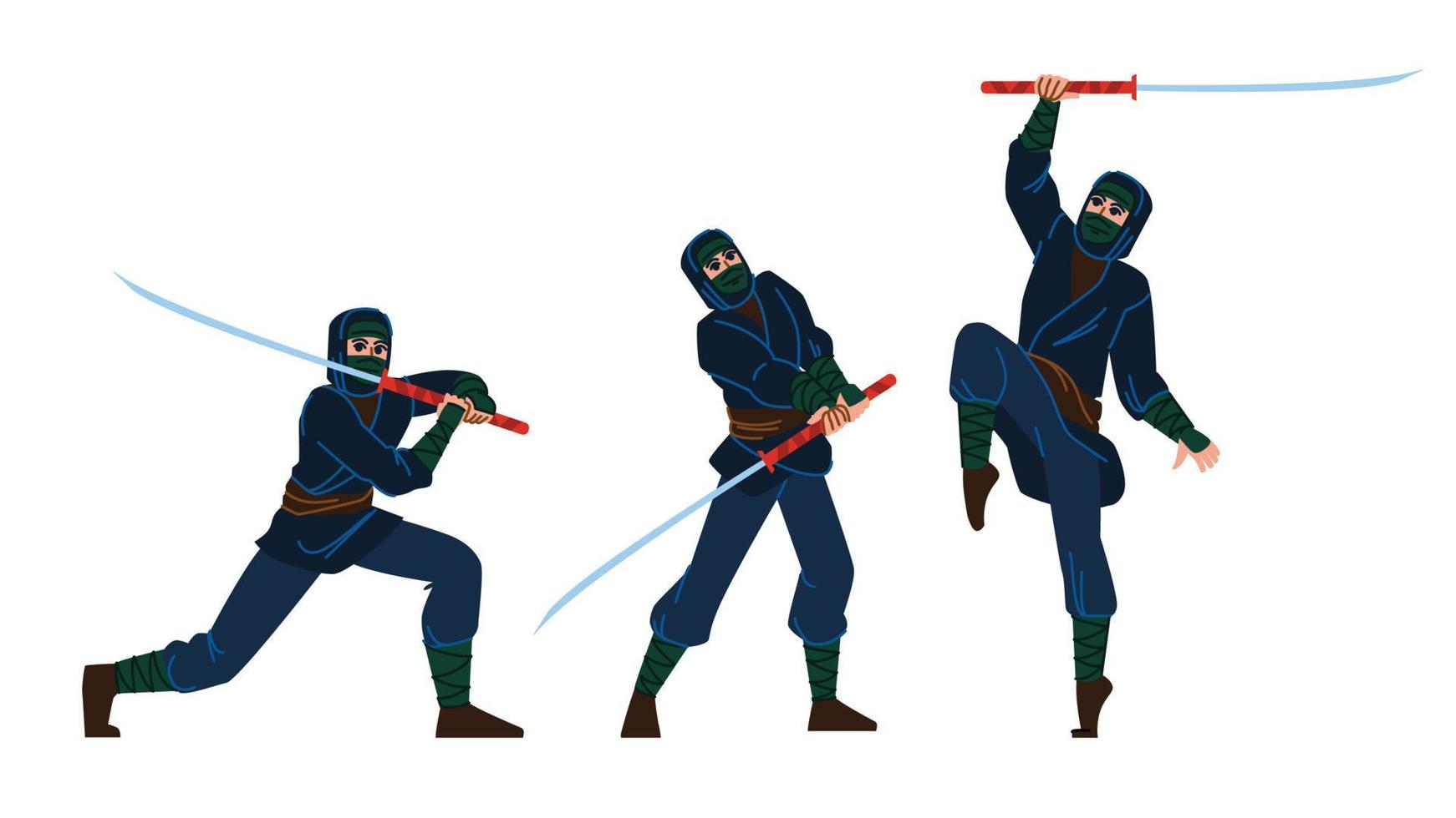 ninja espada vector