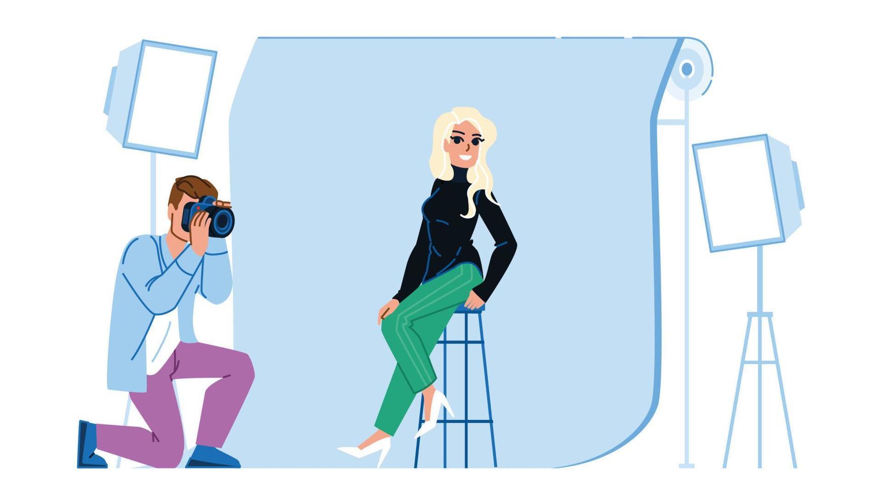 fashion model photographer vector