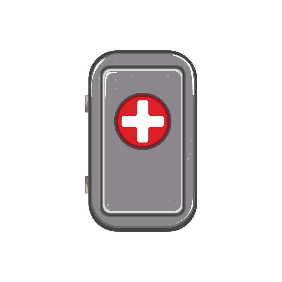 emergency first aid kit cartoon vector illustration