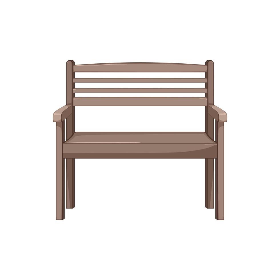 decoration garden outdoor bench cartoon vector illustration