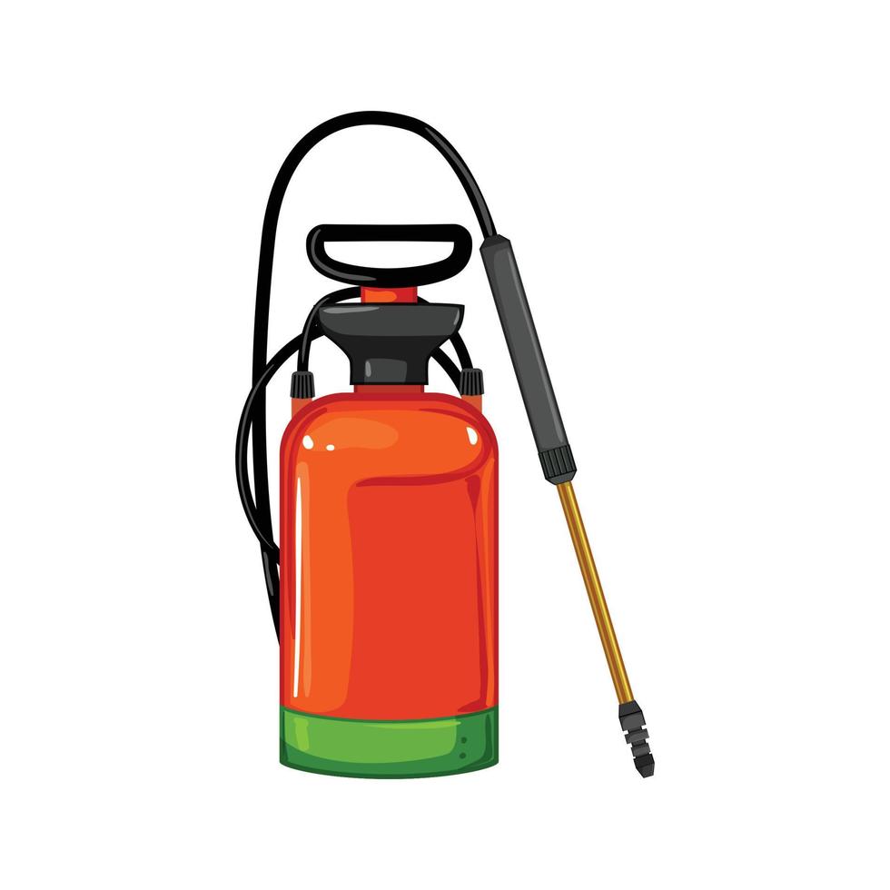 pesticide garden sprayer cartoon vector illustration