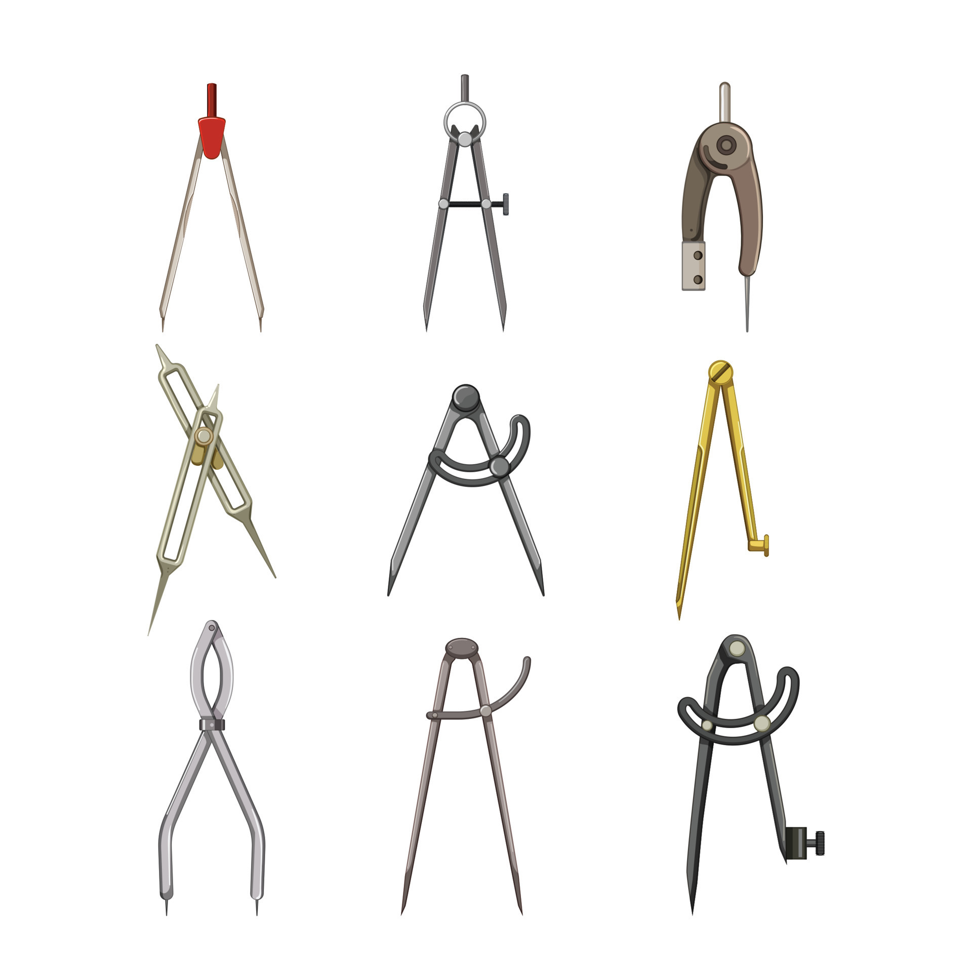 compass divider set cartoon vector illustration 20295384 Vector Art at