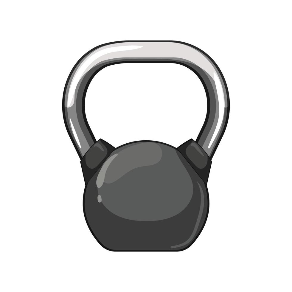 training fitness kettlebell cartoon vector illustration