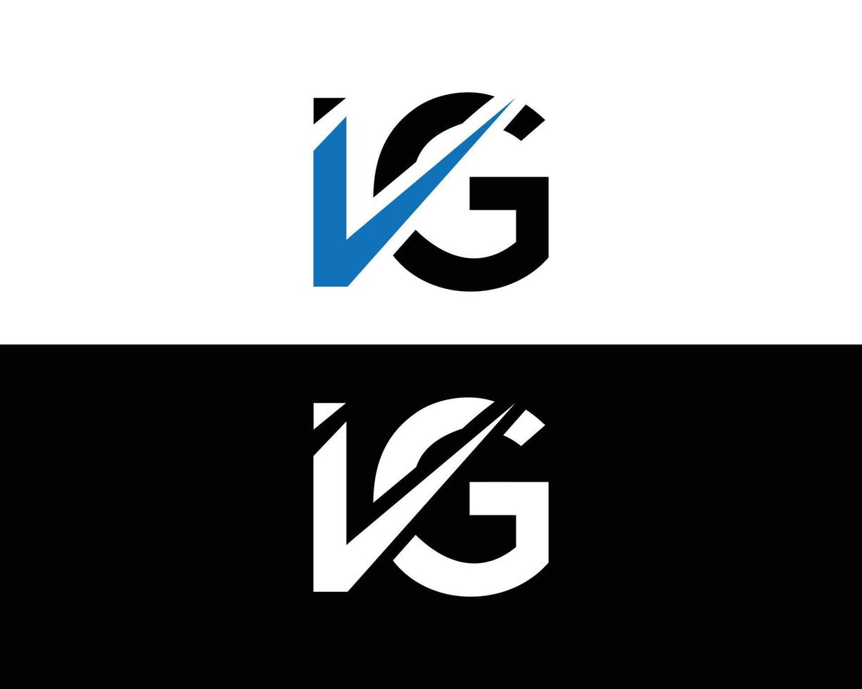 inicial letra yo G logo diseño modelo vector símbolo.