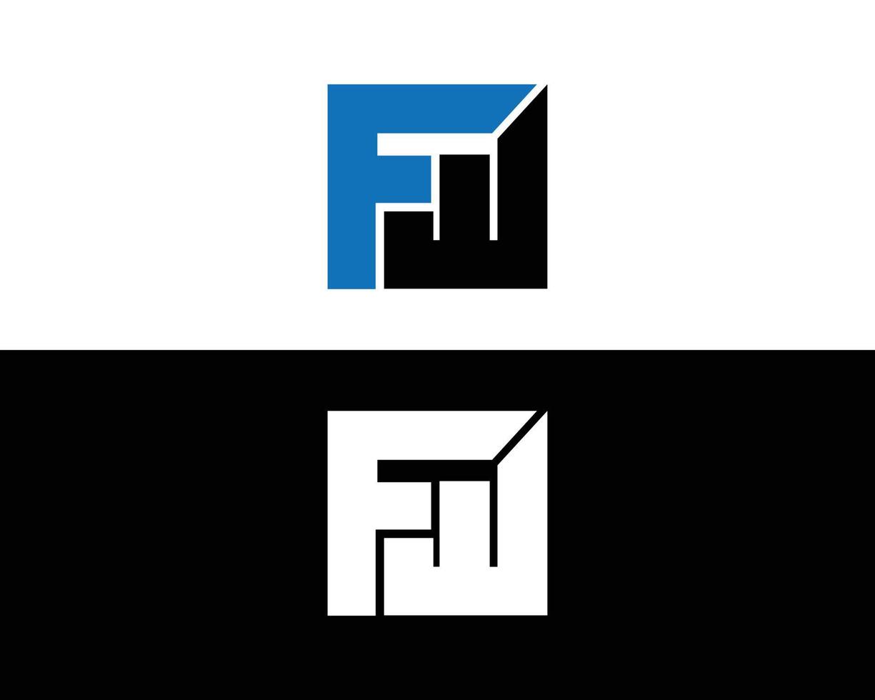 creativo letra fw logo diseño vector