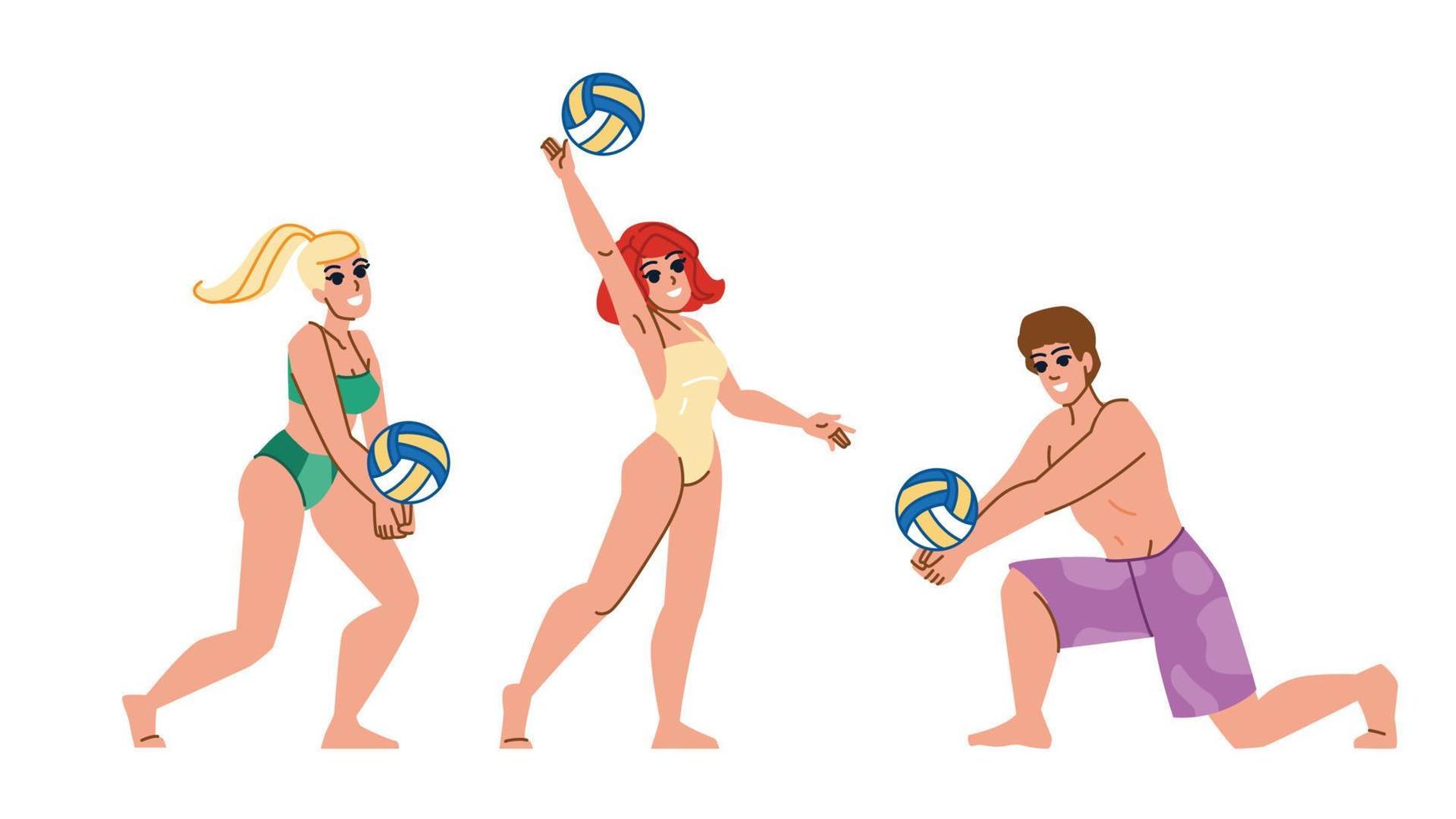 beach volleyball vector