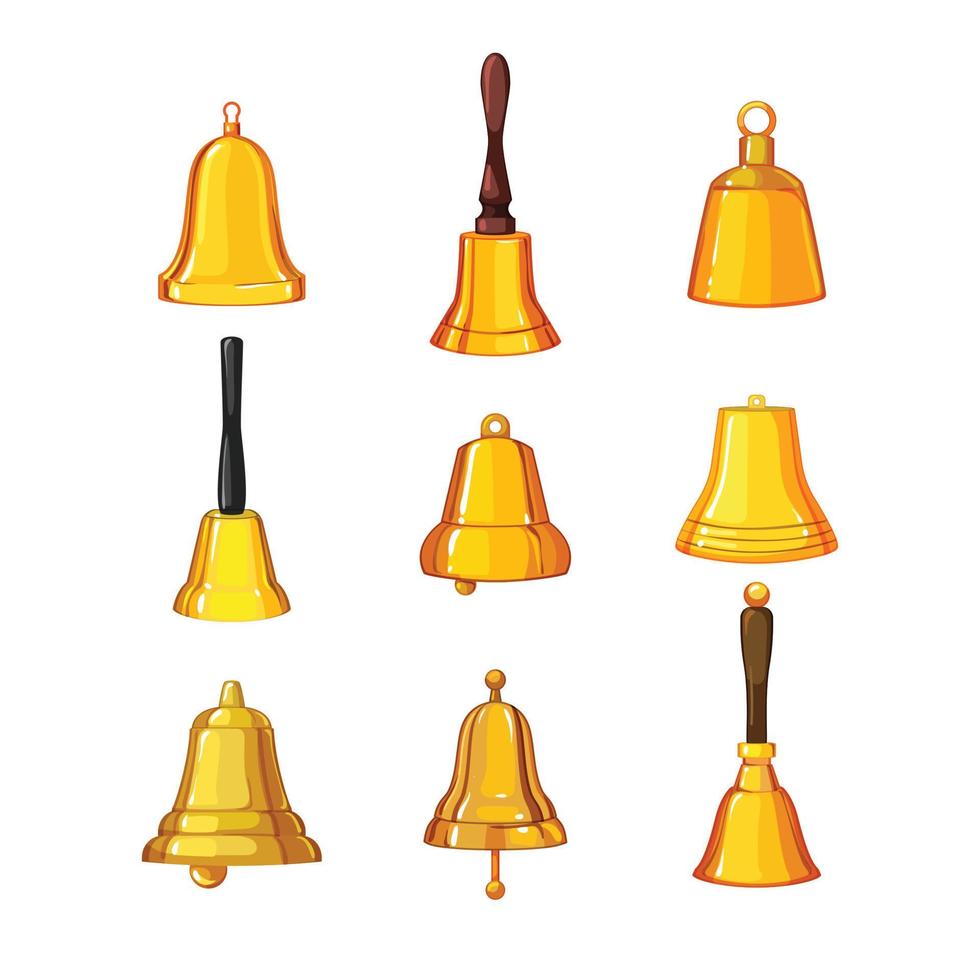 bell set cartoon vector illustration