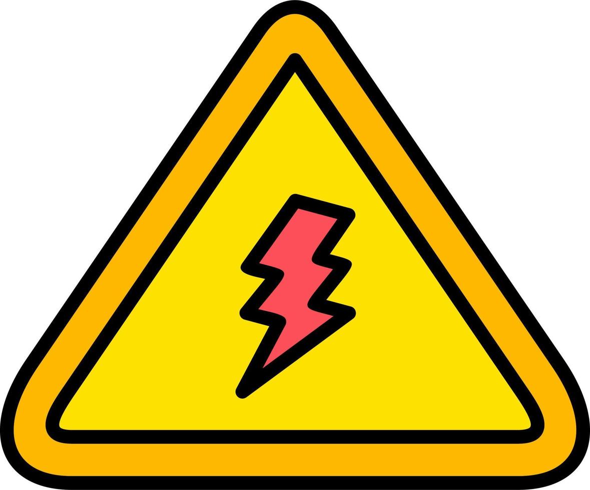 Electrical Danger Sign Vector Icon