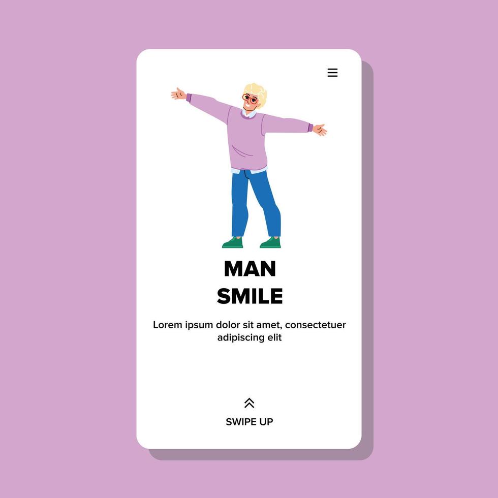 man smile vector
