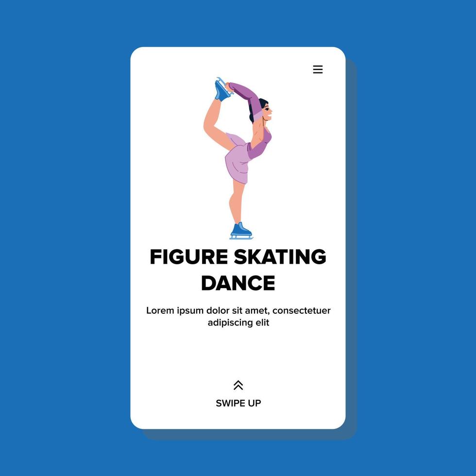 figura Patinaje danza vector