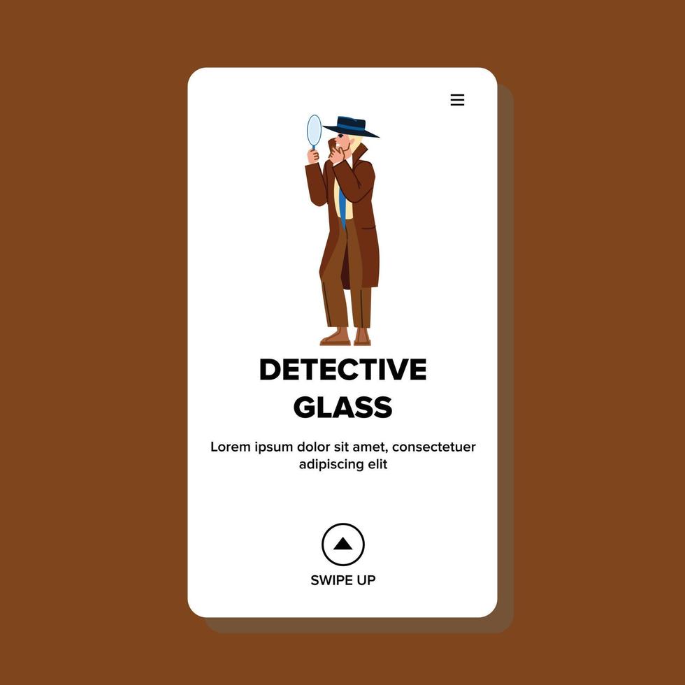 detective glass vector