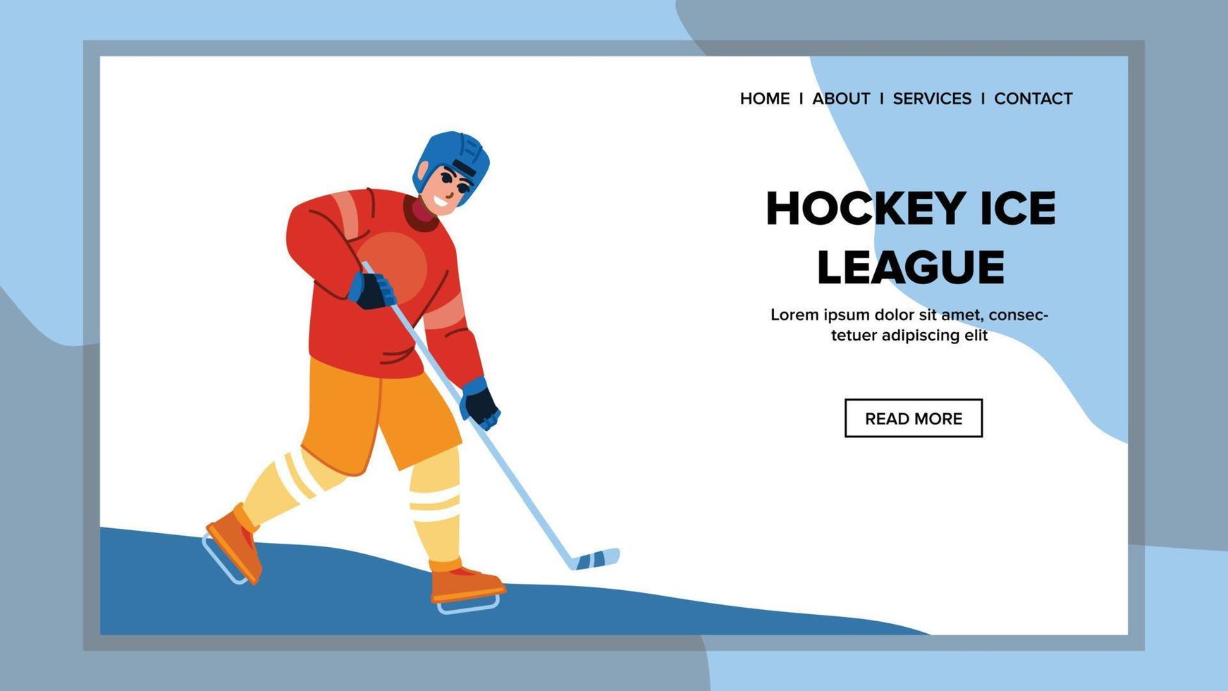 hockey hielo liga vector