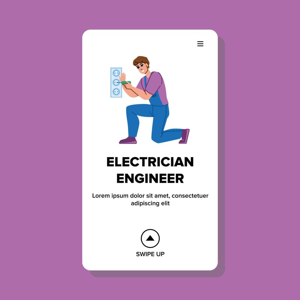 electricista ingeniero vector