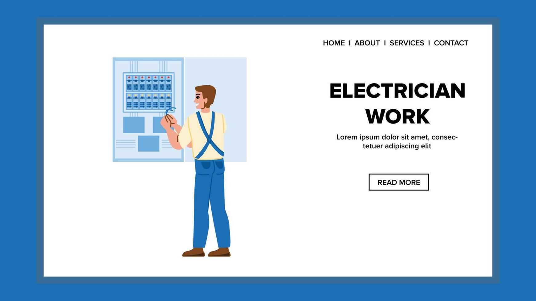 electricista trabajo vector