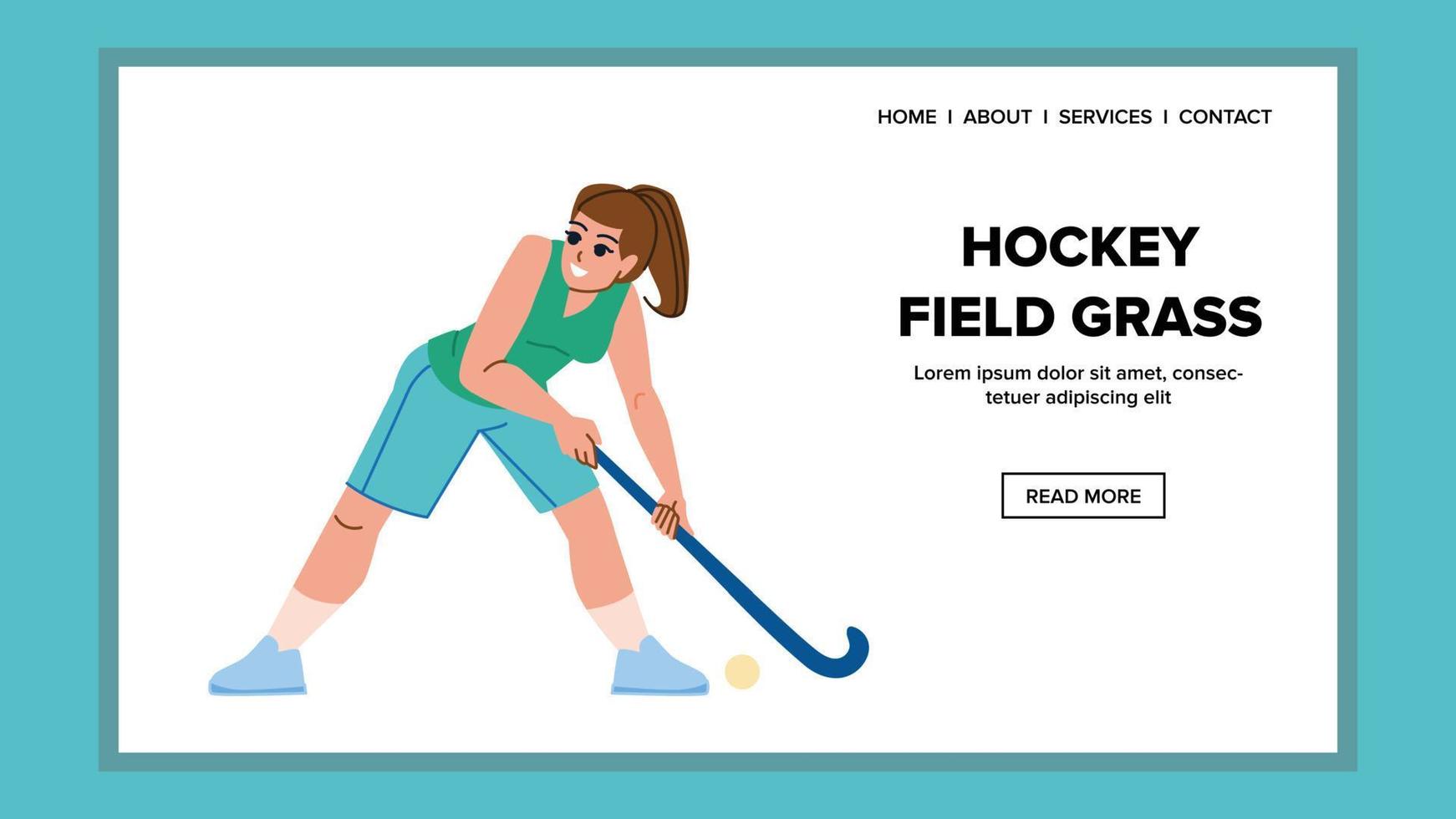 hockey campo césped vector