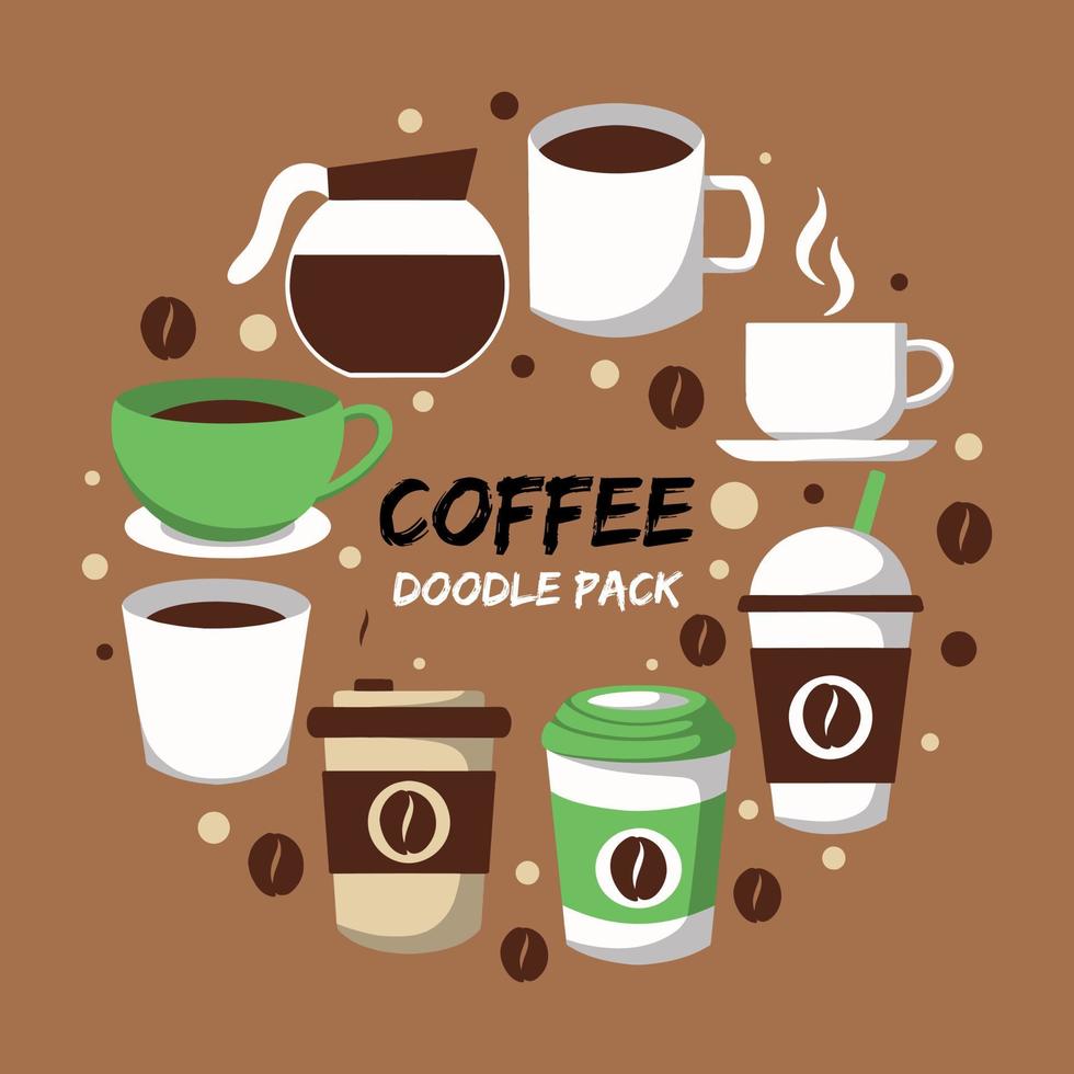 Coffee Doodle Pack vector