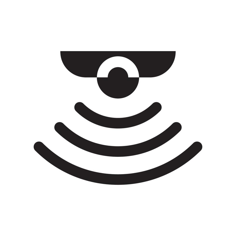 Sensor icon isolated flat design vector illustration.