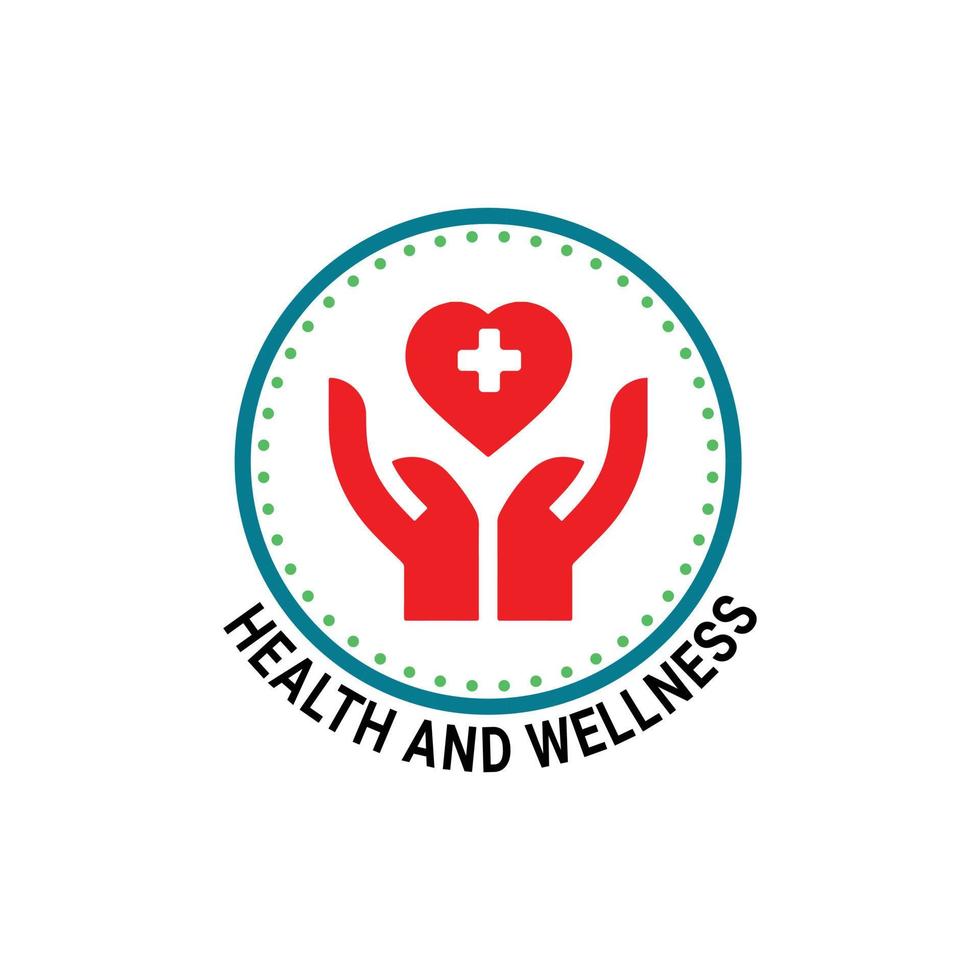 Health and Wellness logo design template free vector