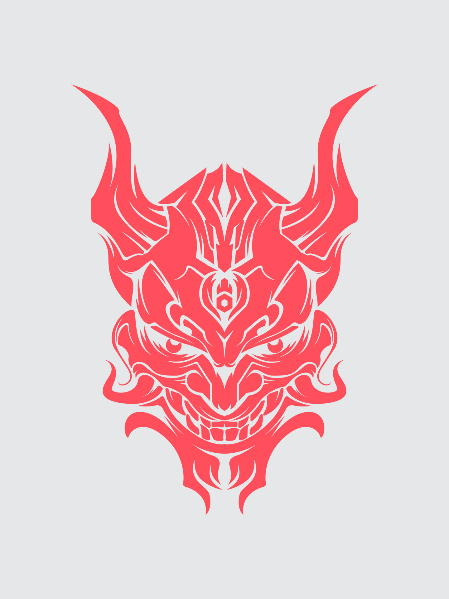 hannya mask oni demon  Samurai Sword Tattoo Designs  Free Transparent  PNG Clipart Images Download