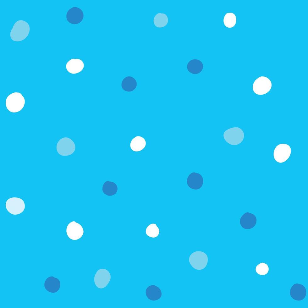 Colorful dots seamless pattern in flat style. Vector illustration isolated on blue background.