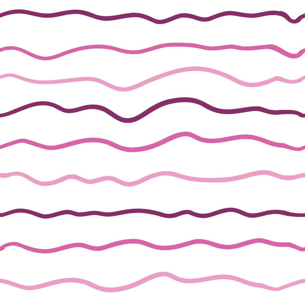 Wave line seamless pattern. Vector illustration isolated on white background.