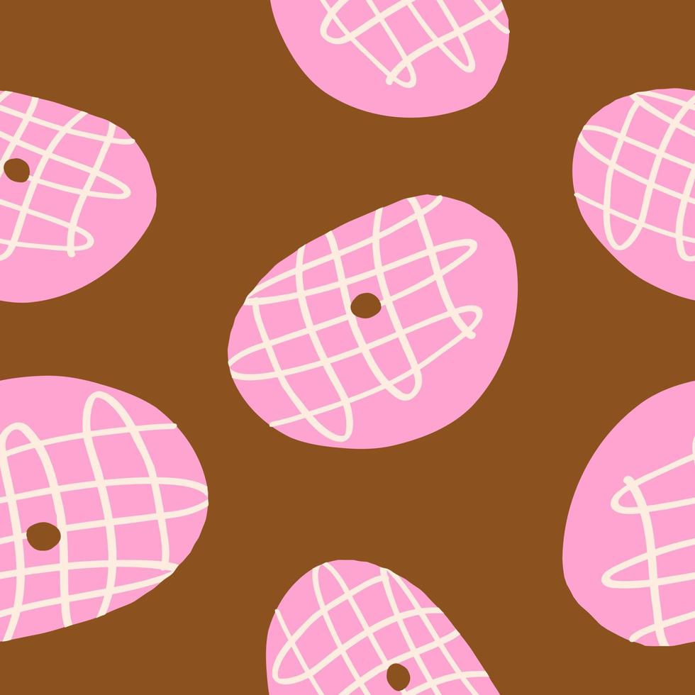 Donuts pattern. Vector illustration in cartoon flat style isolated on white background