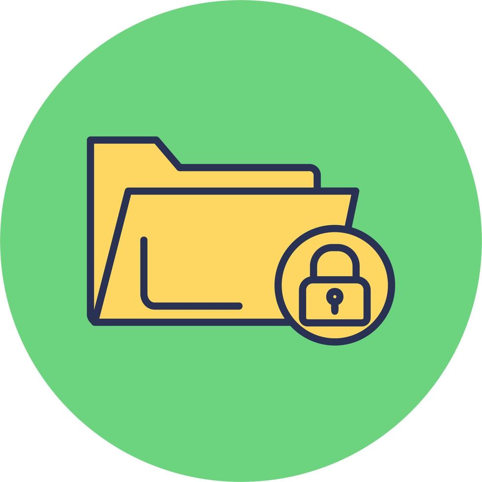 Folder Lock Vector Icon