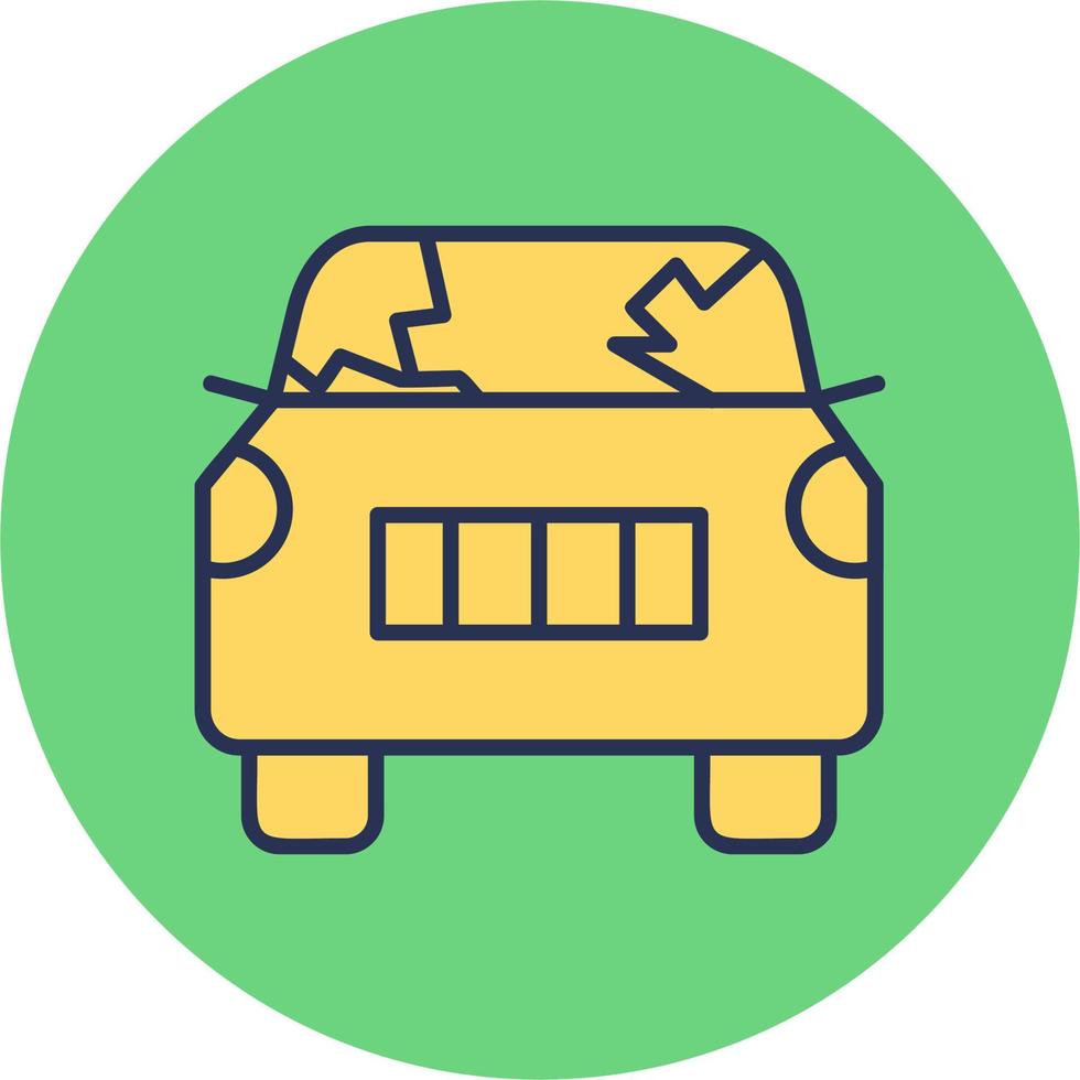 Broken Car Vector Icon