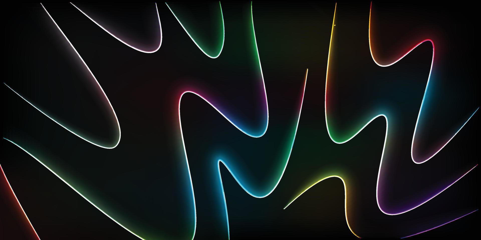 Glow in the dark fluid vector background design offers a unique and stunning look.