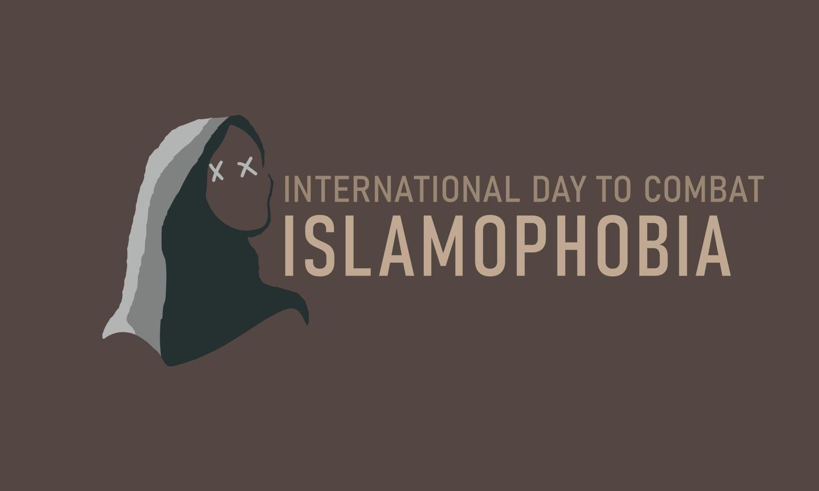 internacional día a combate islamofobia póster diseño vector