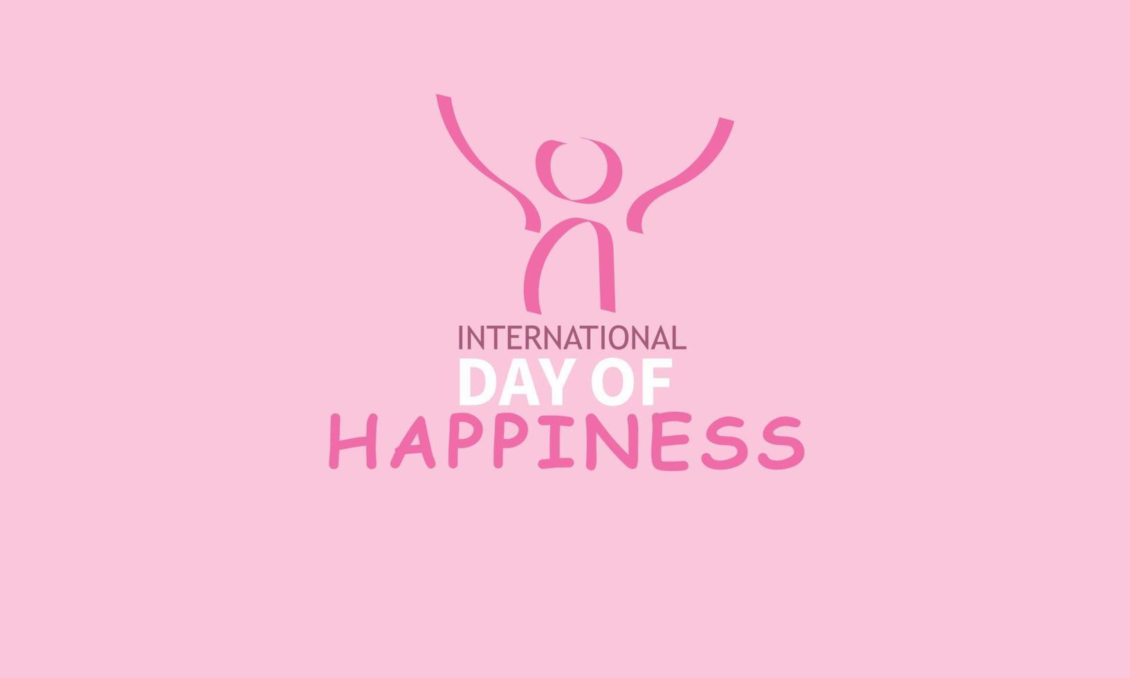 International Day of Happiness. template for background, banner, card, poster vector
