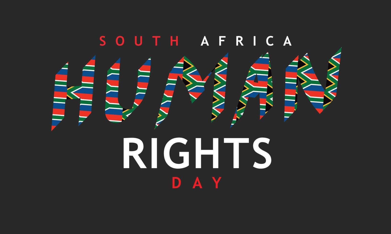 sur África humano derechos día. marzo 21 para saludo tarjeta, póster, bandera, modelo vector