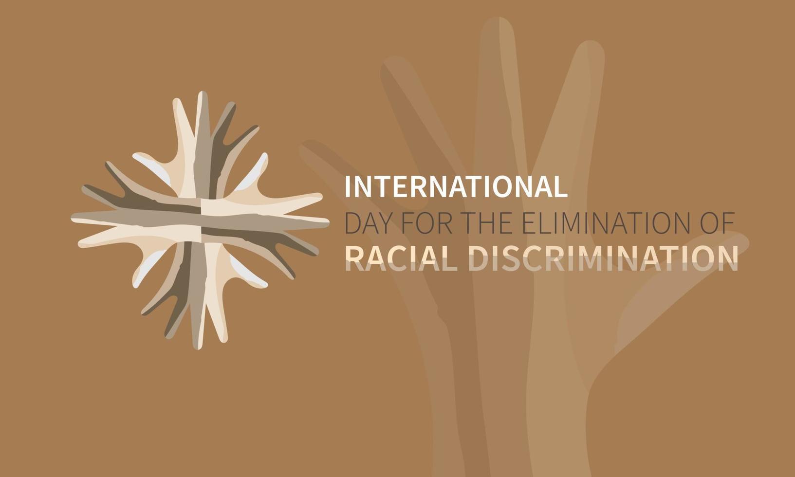 International Day for the Elimination of Racial Discrimination is observed annually on 21st March. for greeting card, poster, banner, template vector