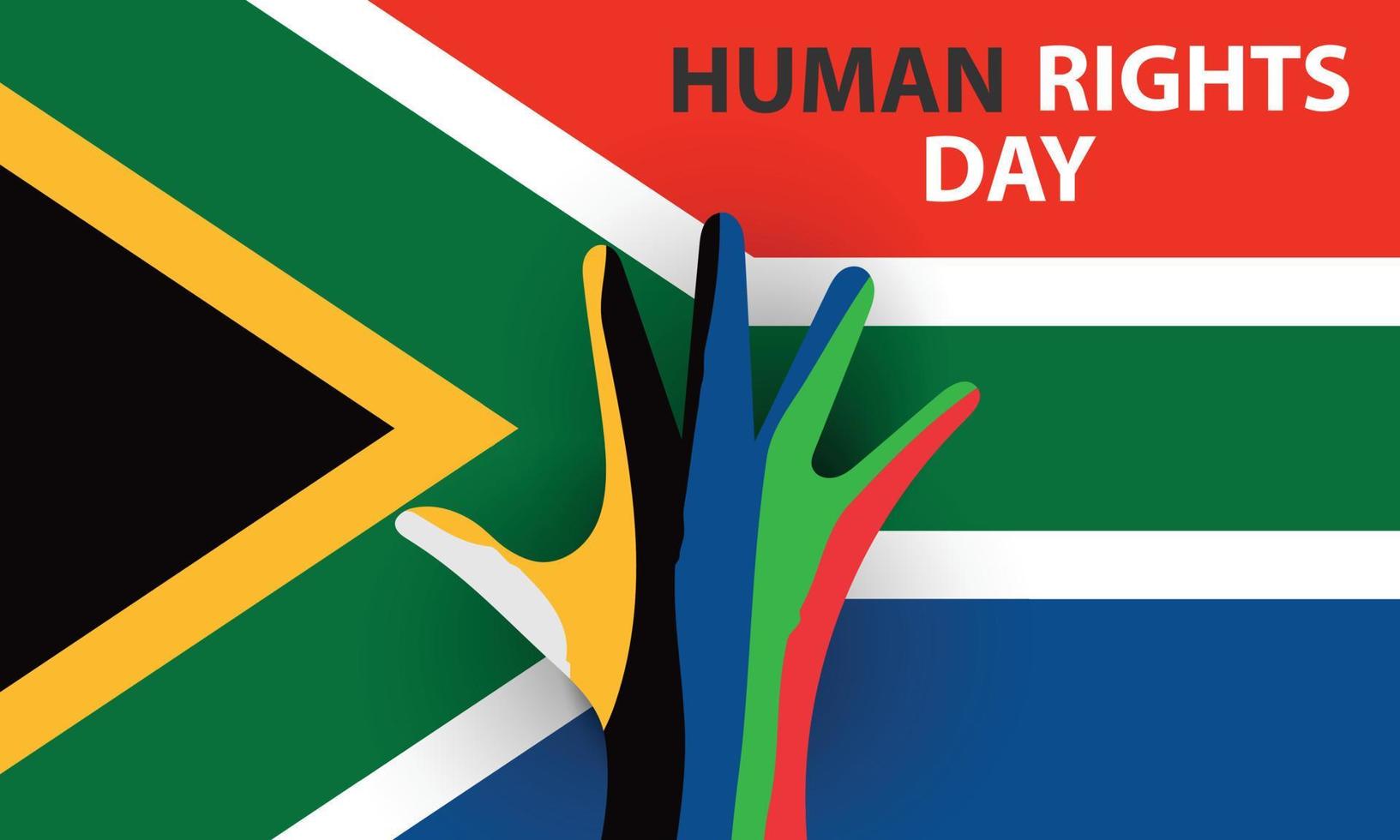 South Africa Human Rights Day. March 21. for greeting card, poster, banner, template vector