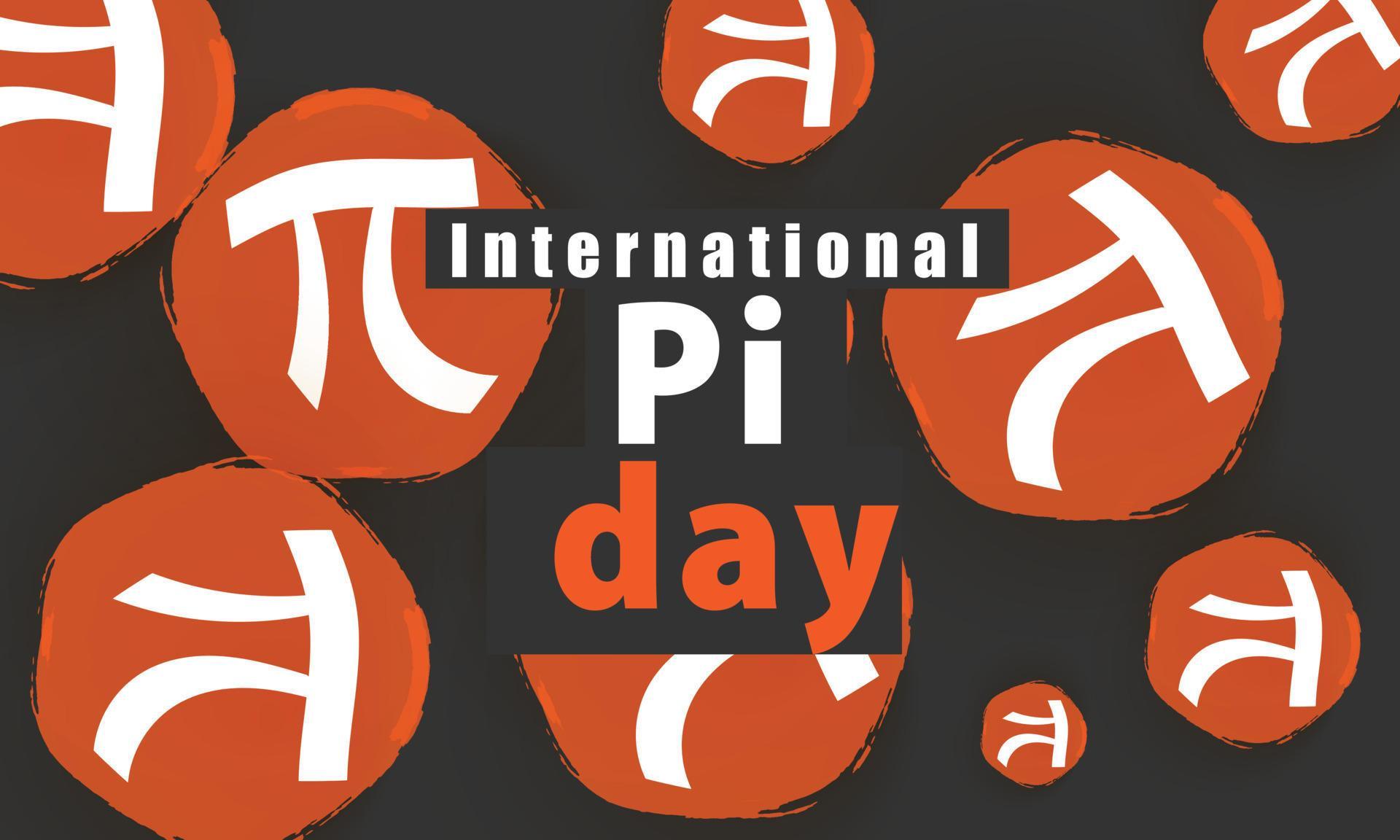 Happy National Pi Day. March 14. Holiday concept. Template for