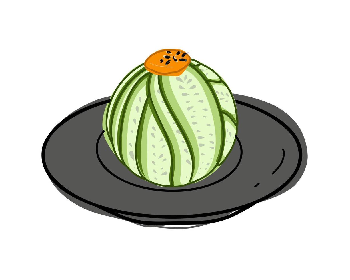 Sushi pelotas temari zushi. vector