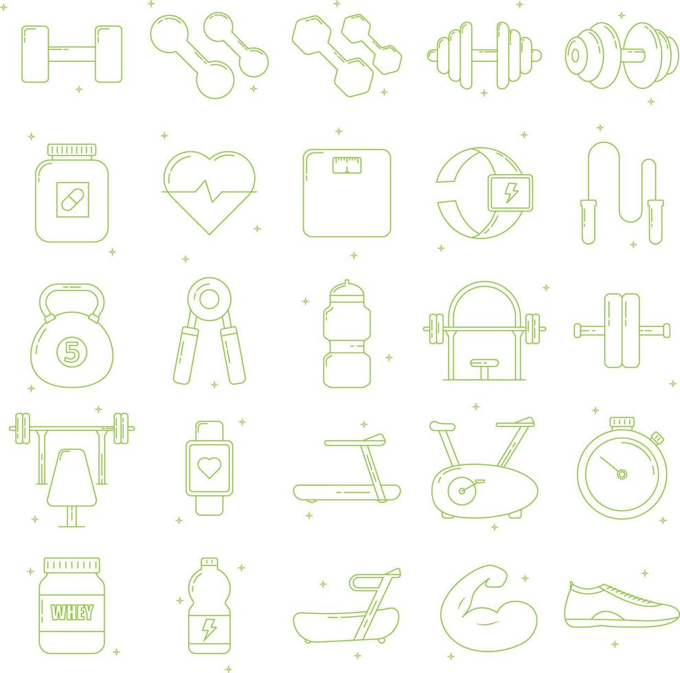 sports equipment Outline vector