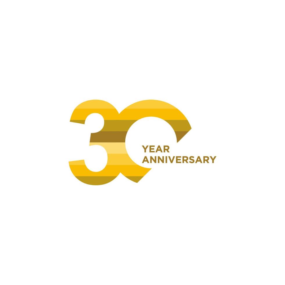 30th Anniversary celebration logo vector