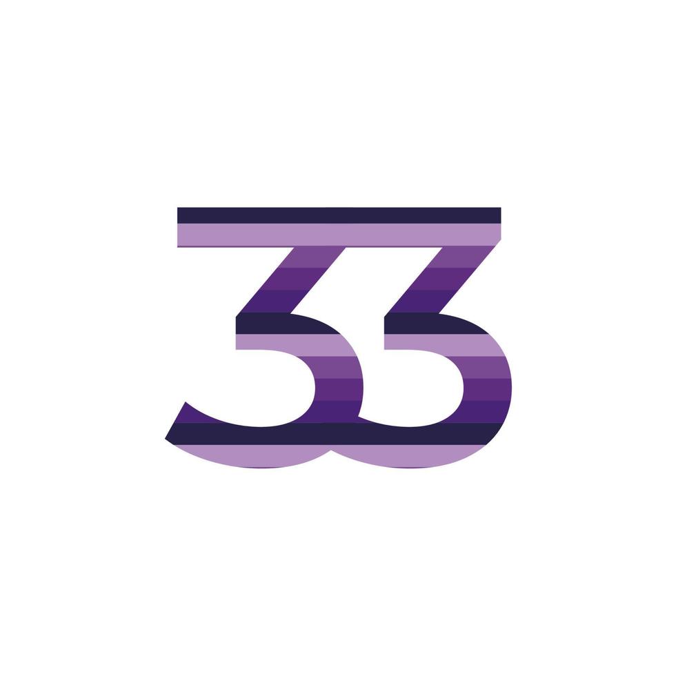 33º aniversario celebracion logo vector