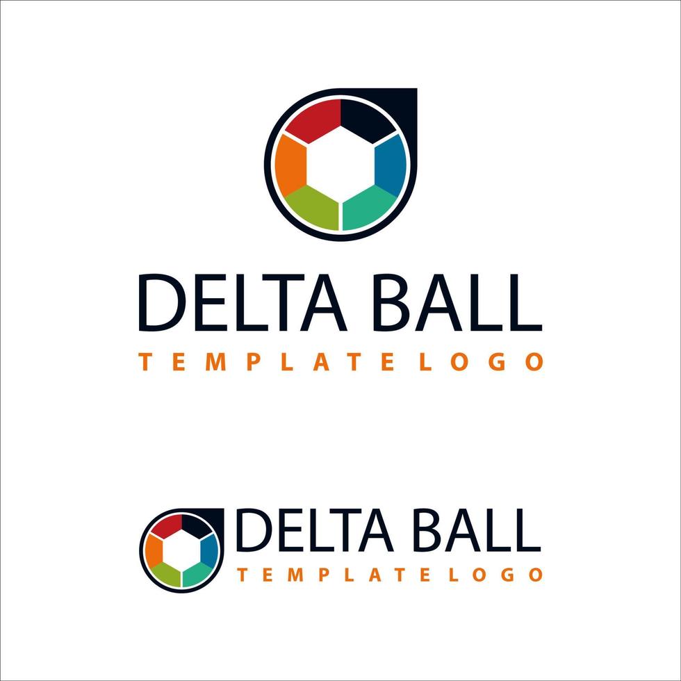 Letter d or letter o with tball shape logo template vector