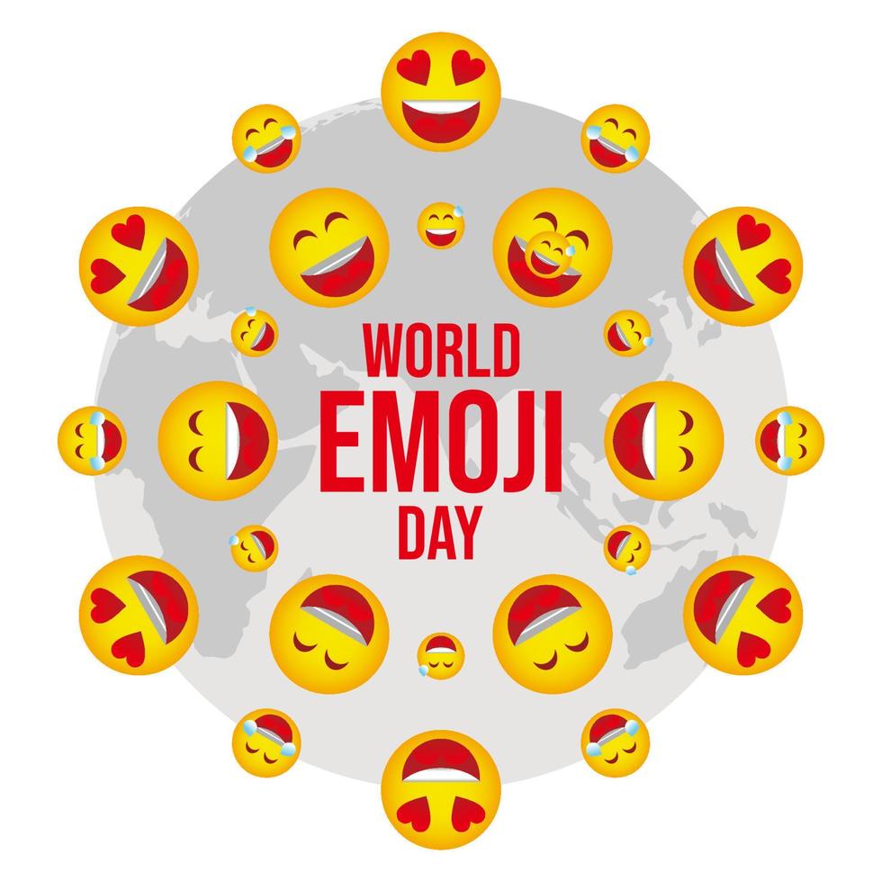 Emoji day, emoji vector design