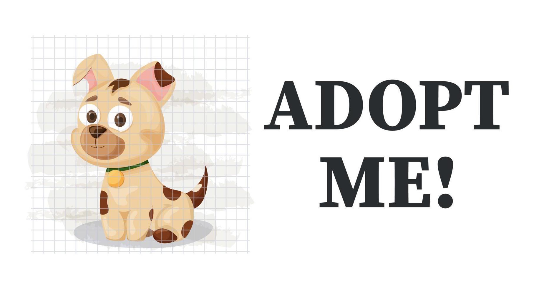 National Puppy Day.a dog without a breed wants to find a home. dog adoption vector