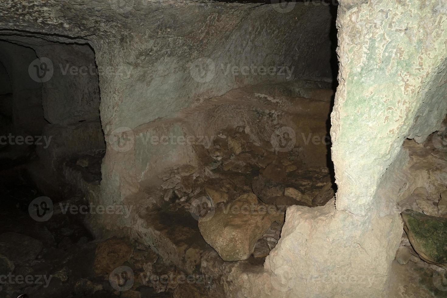 Vendicari Byzantine necropolis ancient tombs in Sicily photo