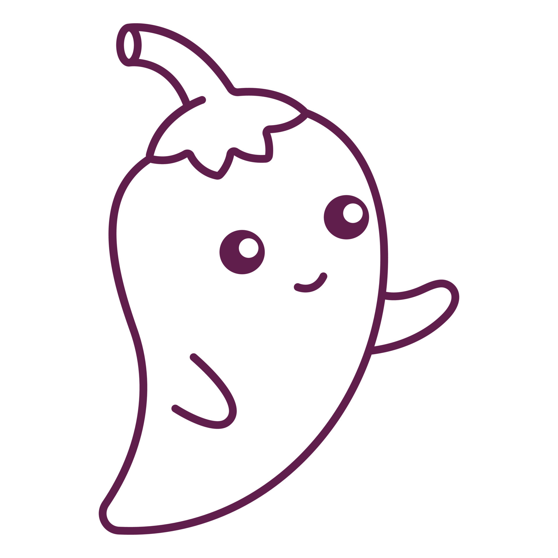 Kawaii Chili Pepper Stroke 20297442 Vector Art at Vecteezy