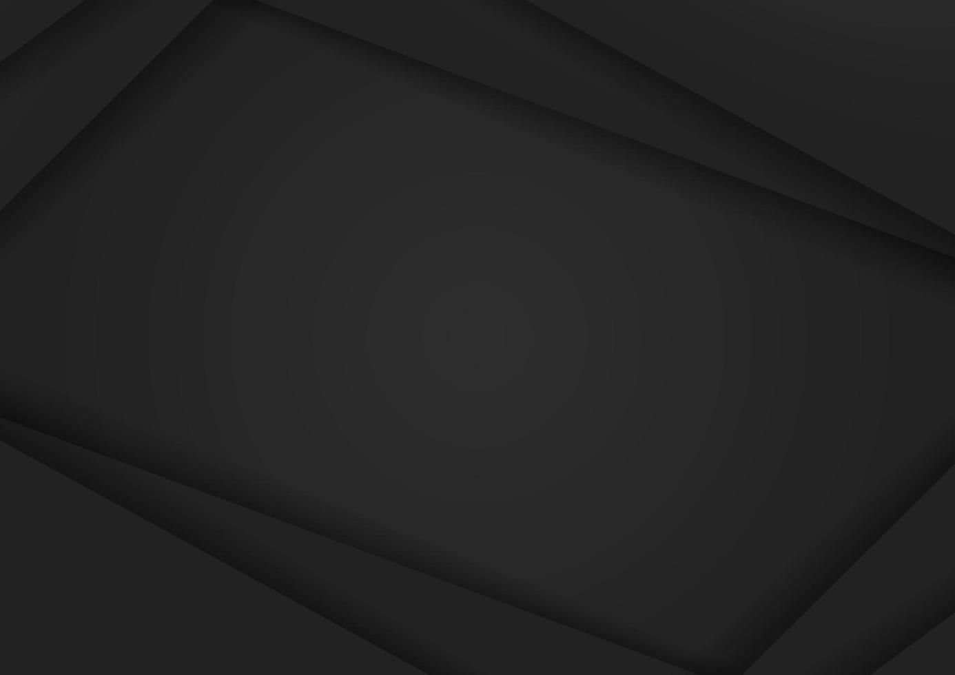 Abstract black paper background design with shadow vector