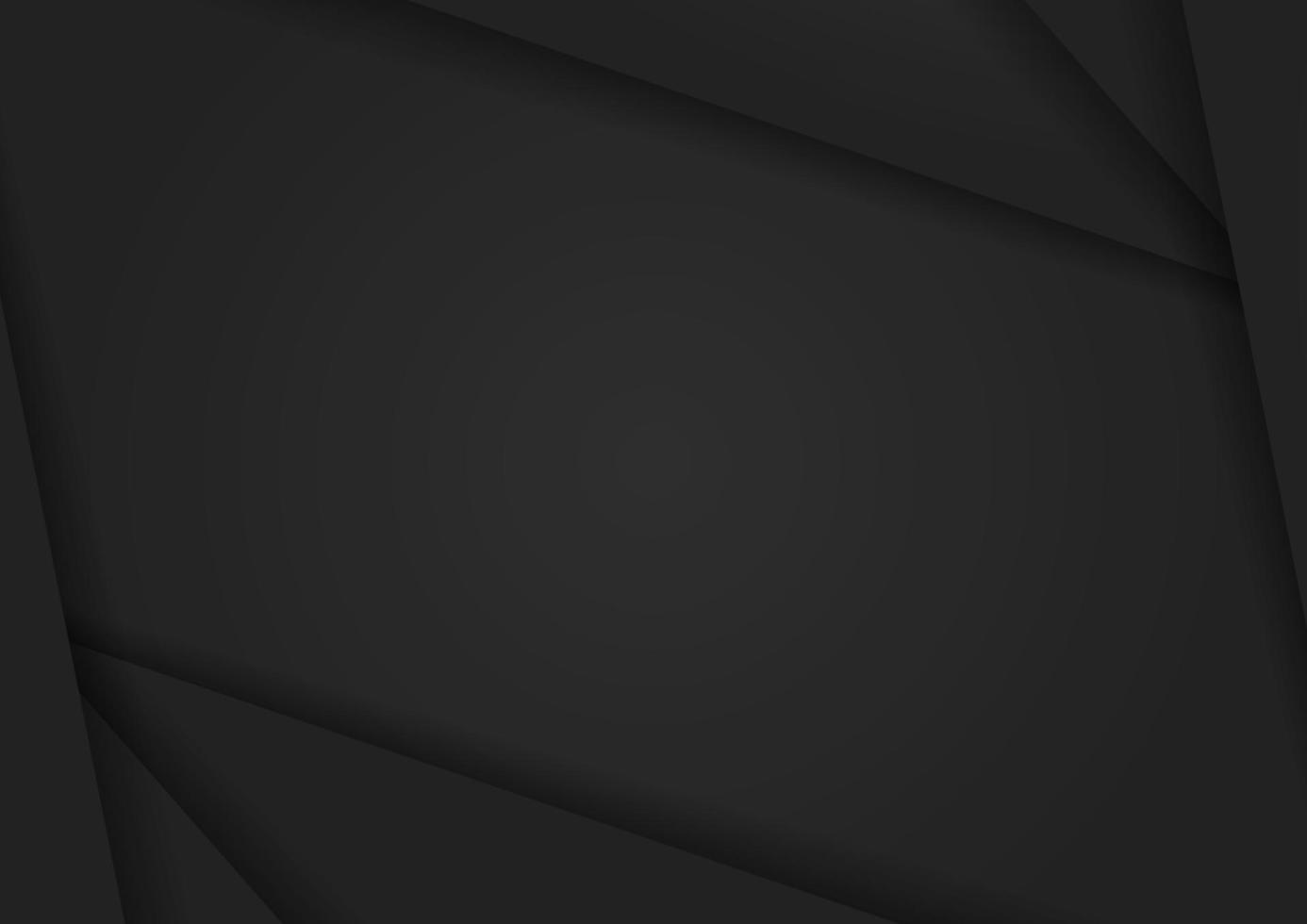 Abstract black paper background design with shadow vector