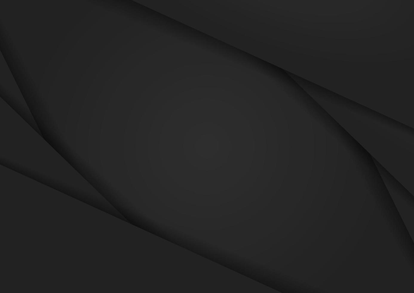 Abstract black paper background design with shadow vector